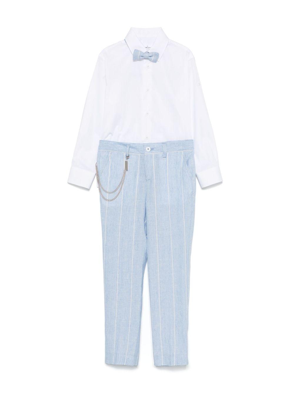 Completo tre pezzi per bambino Colorichiari azzurro con rinifitura a righe MJ507992 4852 50 COLORICHIARI 