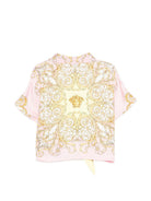 Camicia per bambina Versace Kids rosa con design barocco 10185131A17228 5Y590 VERSACE KIDS 