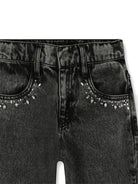 Jeans per bambina Marc Jacobs Kids in denim grigio con decorazione W60594 Z11 THE MARC JACOBS KIDS 