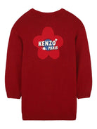 Abito per bambina Kenzo Kids rosso con dettaglio Boke Flower K61344 956 KENZO KIDS 