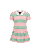 Set polo e gonna per bambina Polo Ralph Lauren Kids rosa e verde con motivo a righe 312B17824 001 Ralph Lauren kids 