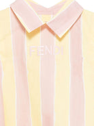 Abito per bambina Fendi Kids giallo e rosa a righe verticali con design svasato JFB747 AS67 F1R0X FENDI KIDS 