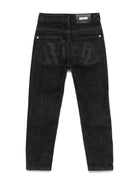 Jeans dritti con effetto vissuto per bambino John Richmond Junior nero con passanti RBP25181JE DENIM BLACK JOHN RICHMOND JUNIOR 