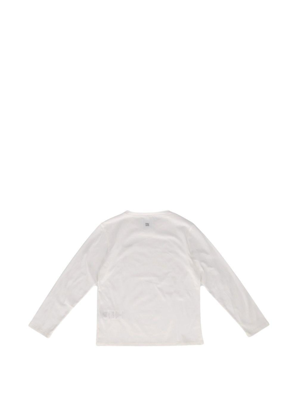T-shirt per bambino Douuod Kids bianca con logo sul davanti DZ8P20 Z3708 101 DOUUOD KIDS 