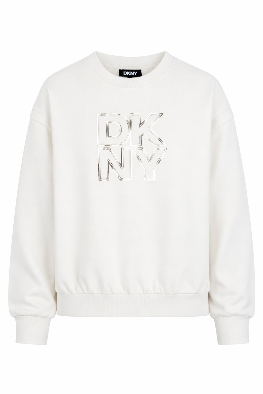 Felpa per bambina Dkny Kids bianca con stampa logo sul davanti D62615 519 DKNY KIDS 