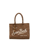 Borsa Vanity in rafia MC2 Saint Barth marrone con dettaglio nappa VANI013 00452L MC2 ST. BARTH KIDS 