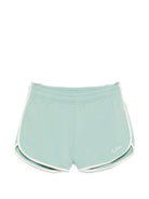 Shorts da donna MC2 Saint Barth azzurro con elastico in vita FRANC002 02369L MC2 ST. BARTH 