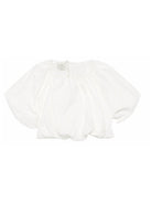 Blusa per bambina Fendi Kids bianca con maniche a sbuffo JFC149 AEXZ F0TU9 FENDI KIDS 