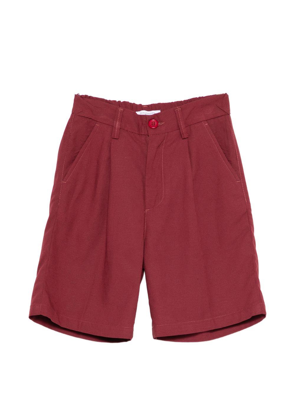 Bermuda per bambino Paolo Pecora Kids rosso con pieghe PP4382 CHERRY PAOLO PECORA KIDS 