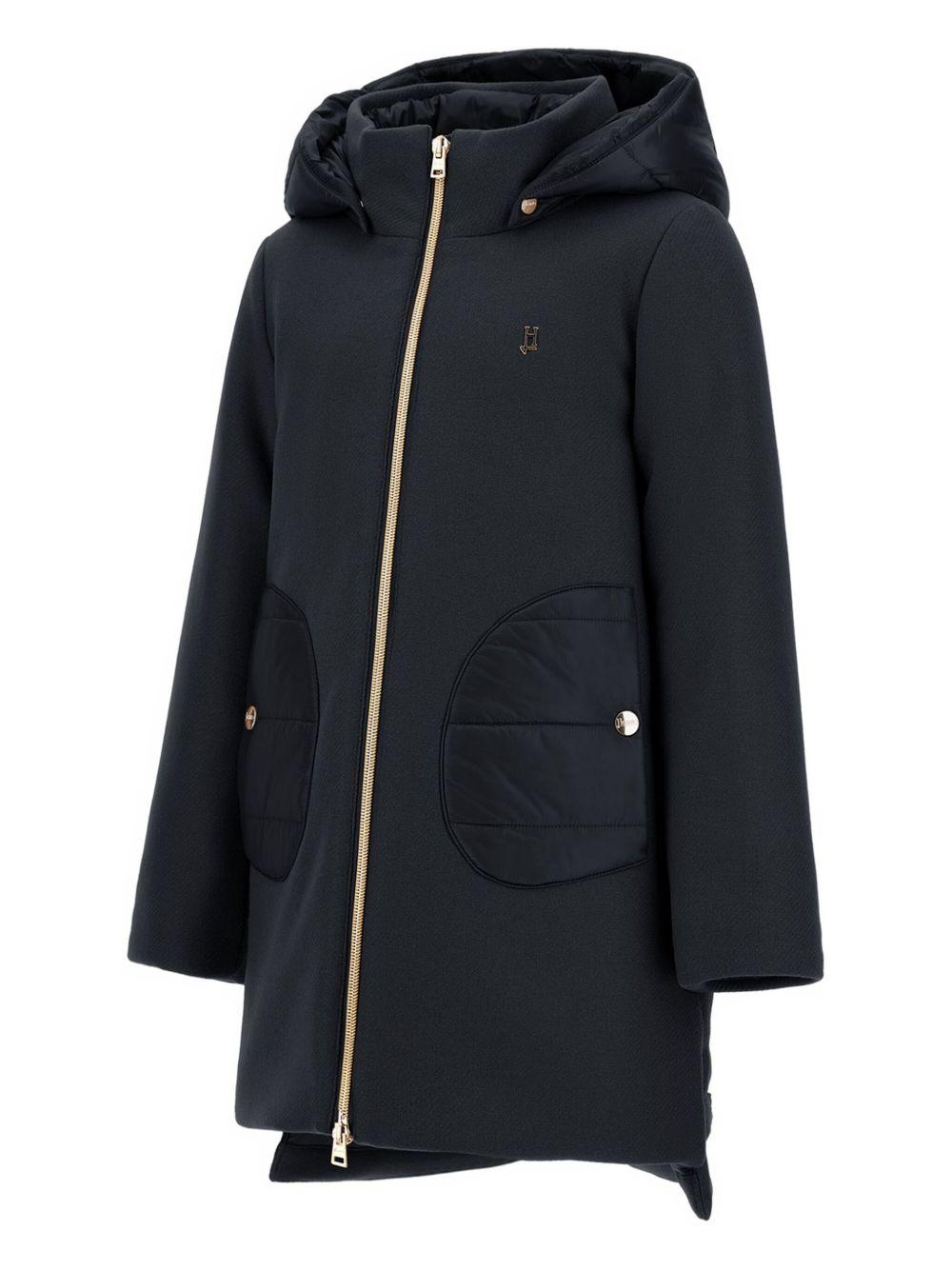 Cappotto per bambina Herno Kids blu con collo alto GC000049G33344 9202 HERNO KIDS 