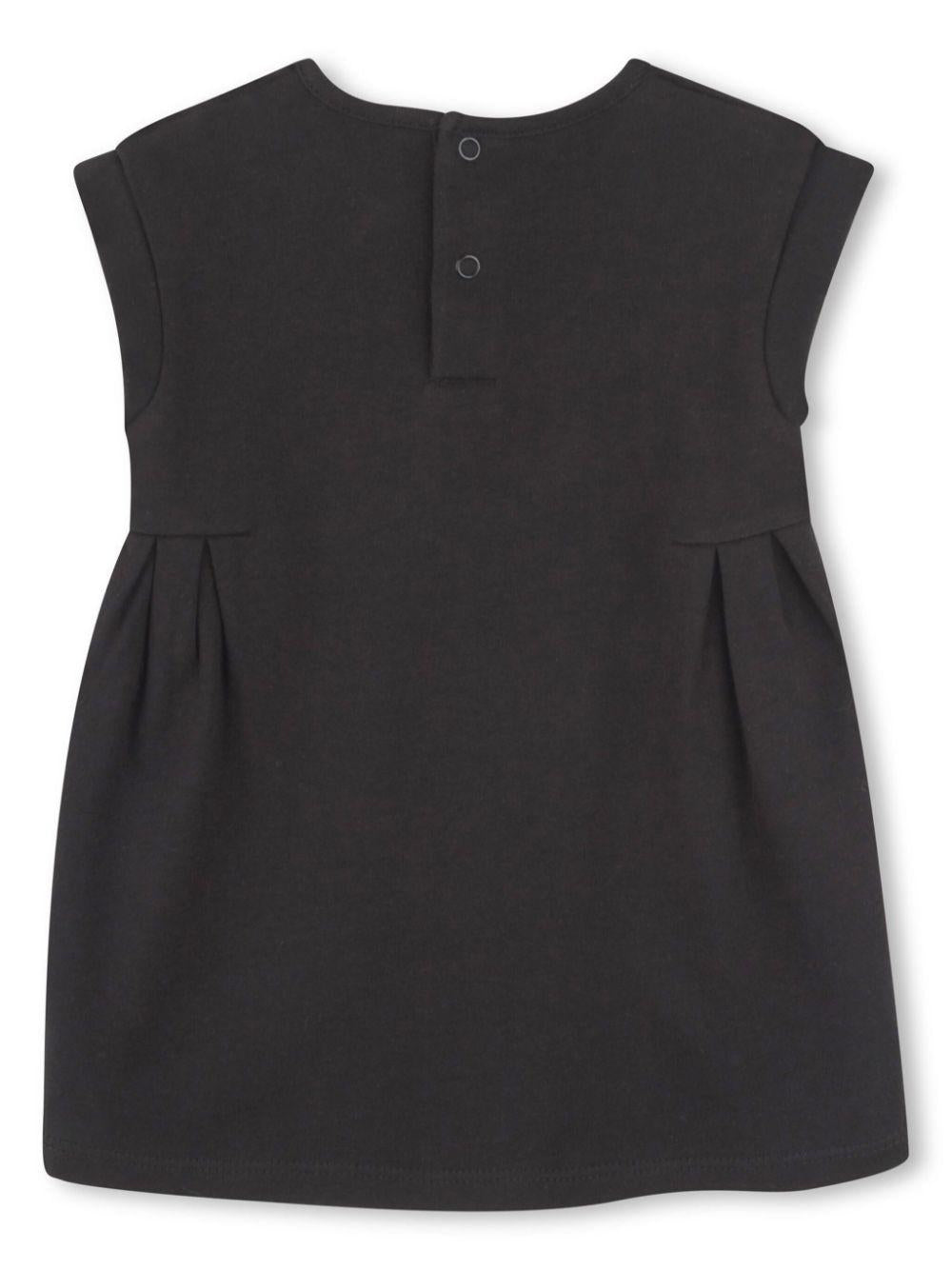 Abito per neonata Karl Lagerfeld Kids nero con stampa Ikon Karl Choupette Z30510 09B KARL LAGERFELD KIDS 