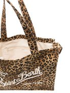 Borsa tote Essential Bag N MC2 Saint Barth marrone con stampa animalier e logo stampato EBAGN007 00653L MC2 ST. BARTH KIDS 
