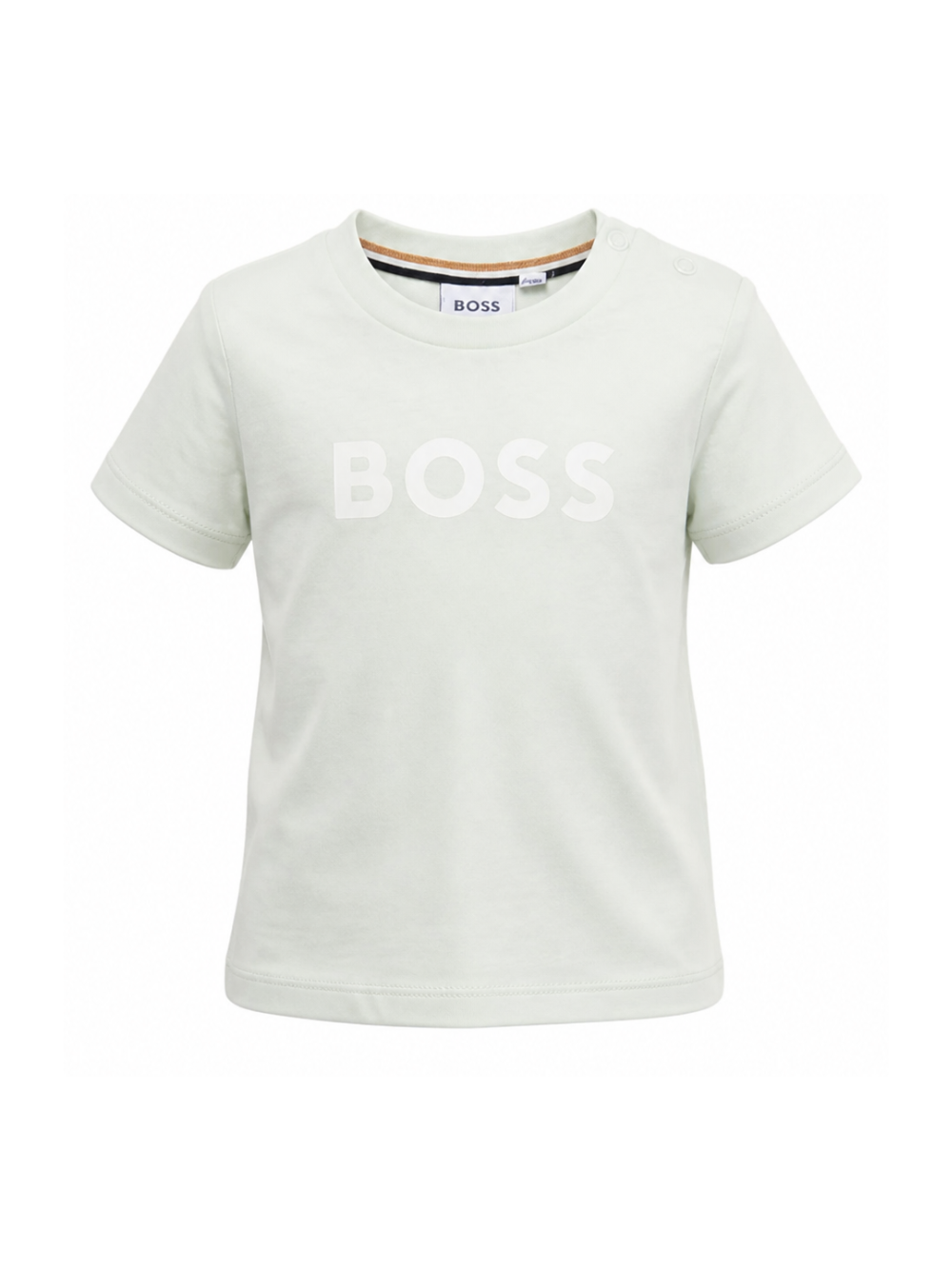 T-shirt per neonato Boss Kids verde chiaro con logo J52712 73K BOSS KIDS 