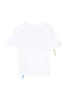 T-shirt per bambini MSGM Kids bianca con dettaglio logo S6MSJUTH136 001 MSGM KIDS 