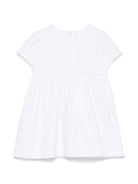 Abito con ricamo per neonata Il Gufo bianco con taglio svasato P25VM792MF032 010 IL GUFO 