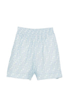 Shorts per bambino Fendi Kids azzurro con monogramma FF all-over JMF586 AY8C F0EX7 FENDI KIDS 