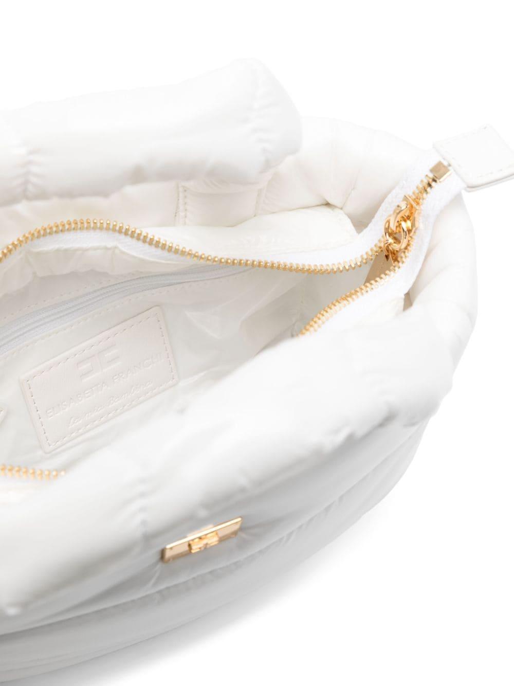 Borsa tote per bambina Elisabetta Franchi La Mia Bambina bianco con design imbottito EFBO098CTV065 0000 ElISABETTA FRANCHI KIDS 