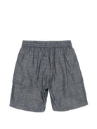 Shorts per bambino C.P. Company Kids grigi con logo sul davanti CUQ00LL0E46 60010 C.P.COMPANY KIDS 