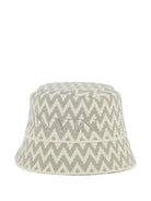 Cappello da pescatore per bambino Lanvin Enfant beige con motivo a chevron N30356 N52 LANVIN KIDS 