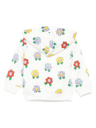 Felpa per neonata Stella McCartney Kids bianco con stampa floreale e cappuccio TX4030 Z3208 101MC STELLA McCARTNEY KIDS 