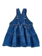Abito per neonata Monnalisa denim con ricamo a fiori 39G704 7017 0055 MONNALISA KIDS 