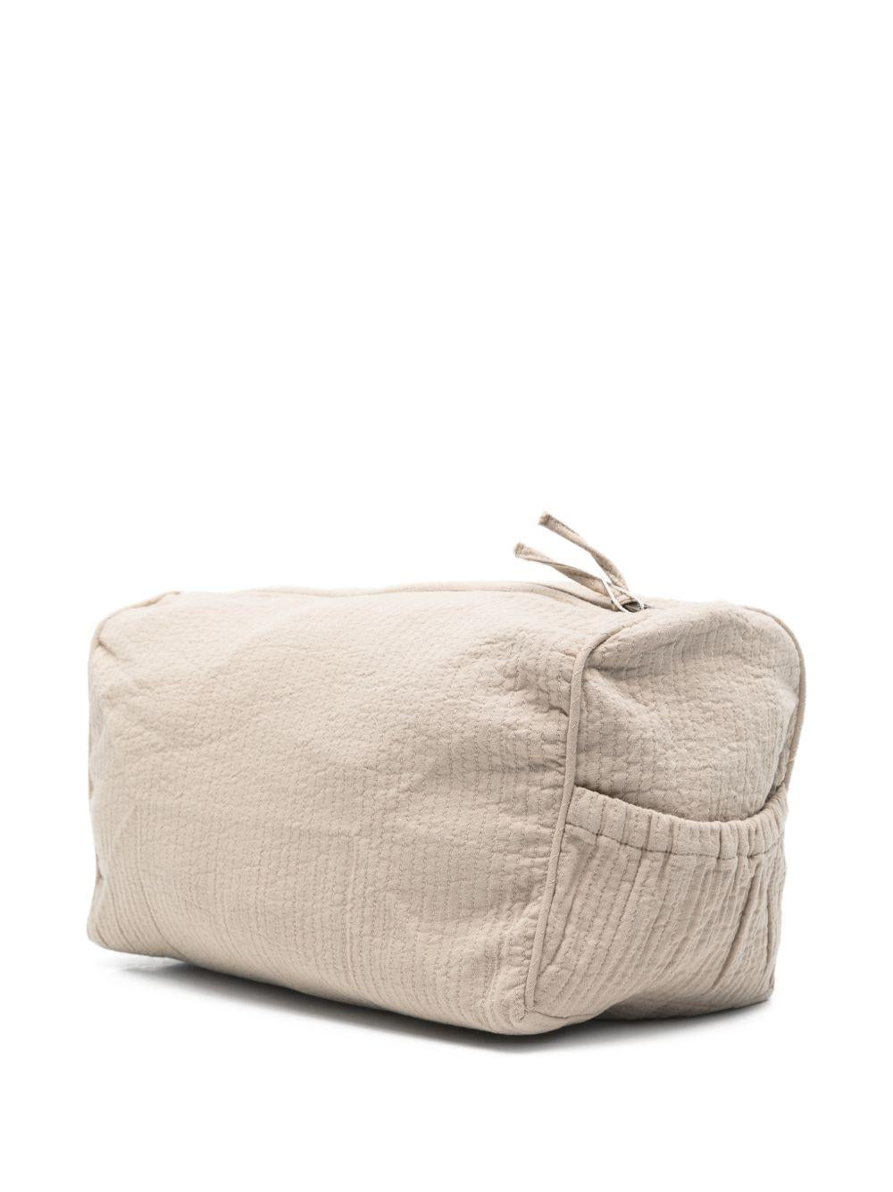 Borsa da toilette per neonati Donsje beige con ricamo orsetto 7100202 00017 DONSJE 