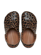 Clogs per bambina Crocs Kids marrone con stampa leopardata 211881 SELE CROCS KIDS 