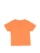 T-shirt per neonato Roberto Cavalli Kids arancione con stampa grafica tropicale CIP26083TS ORANGE BOP ROBERTO CAVALLI KIDS 