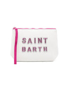 Pochette Aline MC2 Saint Barth bianca con applicazioni strass ALI0055 08543L MC2 ST. BARTH KIDS 