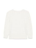 Maglione per bambino POLO RALPH LAUREN KIDS bianco a maglia intrecciata 322702674 024 Ralph Lauren kids 