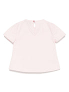 T-shirt per neonata A'lapage rosa in cotone con dettaglio fiocchi AL09 ROSA A'LAPAGE 