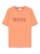 T-shirt per bambino Boss Kidswear arancione con logo J52030 415 BOSS KIDS 
