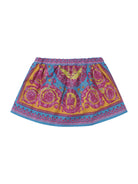 Gonna per neonata Versace Kids multicolor con stampa grafica 10230781A17053 5PF70 VERSACE KIDS 