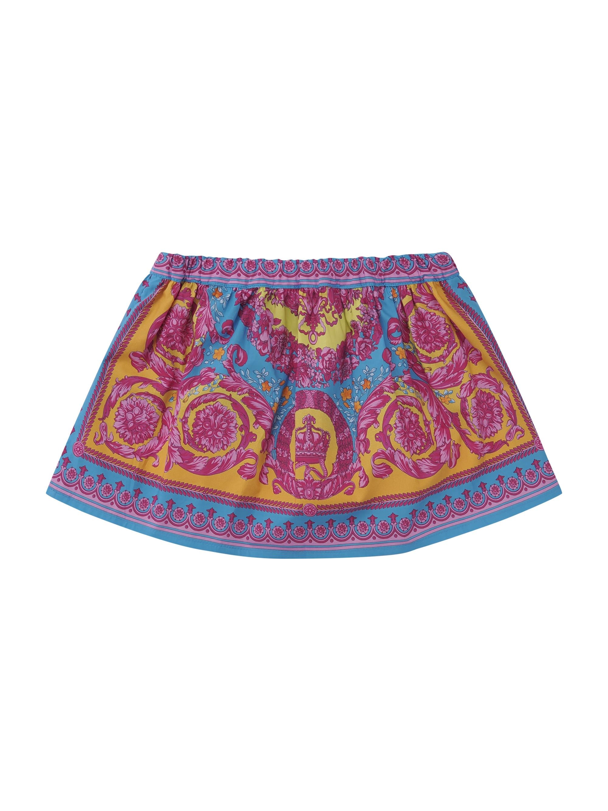 Gonna per neonata Versace Kids multicolor con stampa grafica 10230781A17053 5PF70 VERSACE KIDS 