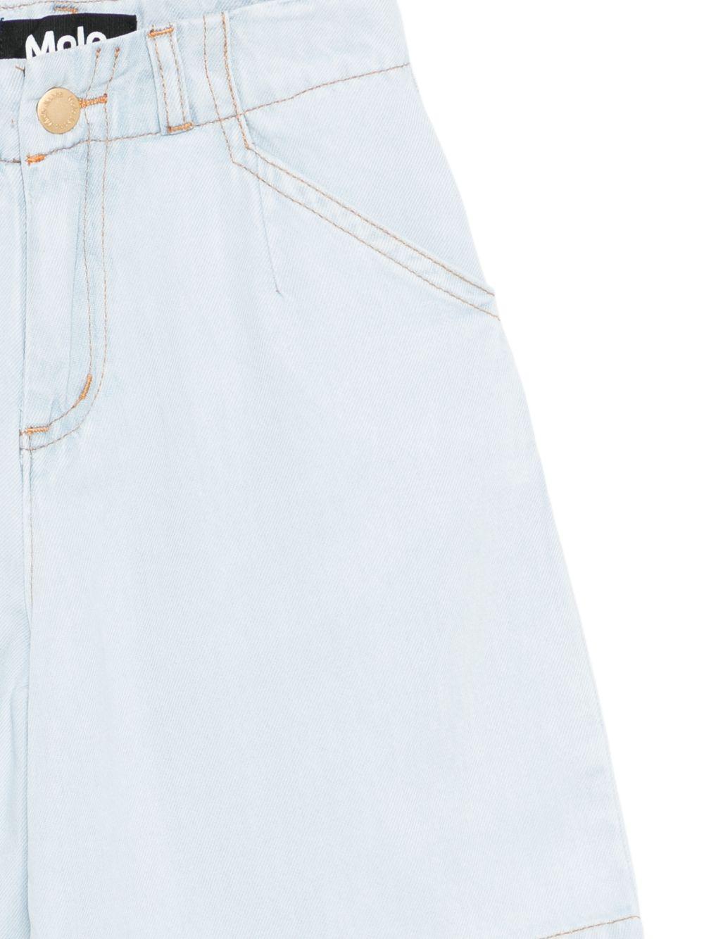 Shorts per bambina Molo denim con applicazione posteriore con logo 2S26H201 5487 MOLO KIDS 