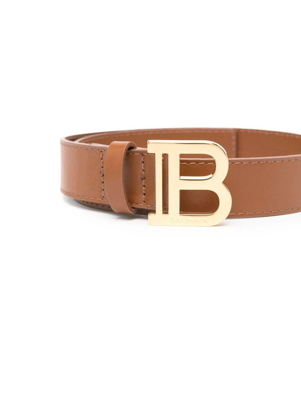 Cintura per bambina Balmain Kids marrone chiaro con fibbia BY0Q71 Z1371 116 BALMAIN KIDS 