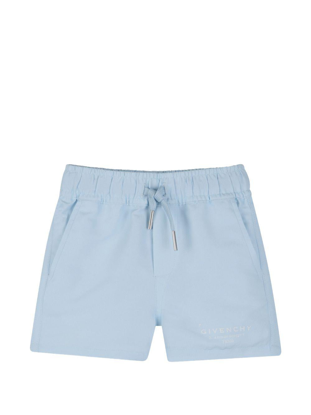 Costume da bagno per neonato Givenchy Kids azzurro con coulisse H31190 77L GIVENCHY KIDS 