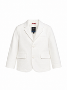 Blazer per bambino Fay Kids bianco con tasche anteriori con patta FY2Q04 G0019 101 FAY KIDS 