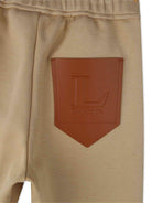 Pantaloni sportivi per bambino Lanvin Enfant beige con applicazione con logo N30299 276 LANVIN 