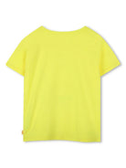T-shirt con paillettes per bambina Billieblush giallo con stampa sul davanti U20924 549 BILLIEBLUSH KIDS 