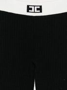 Leggings per bambina Elisabetta Franchi La Mia Bambina nero con bordo a contrasto EFPA301CFL040 D748 ElISABETTA FRANCHI 