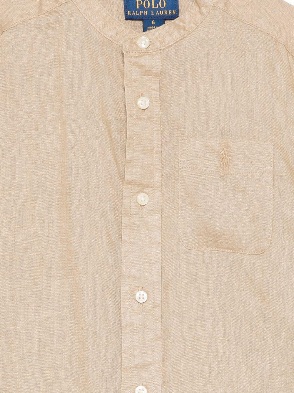Camicia per bambino Polo Ralph Lauren Kids beige con colletto alla coreana 322964592 502 Ralph Lauren kids 