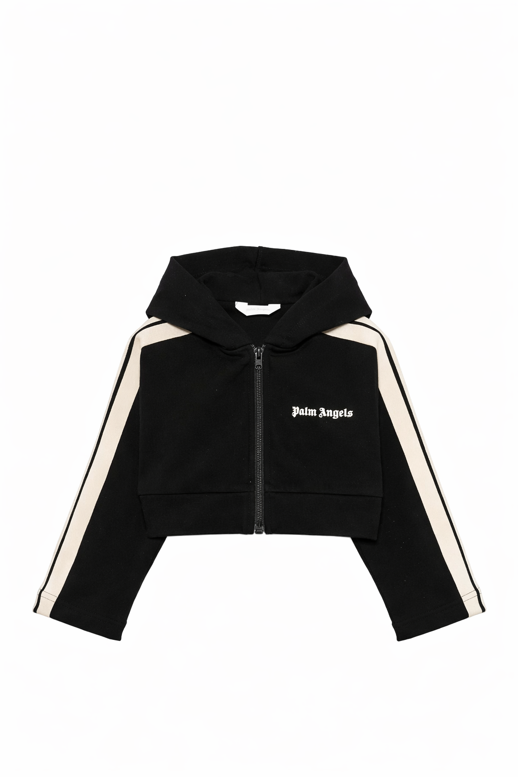Felpa per bambina Palm Angels Kids nera con logo sul davanti PGBD00BS26FLE001 110 PALM ANGELS KIDS 
