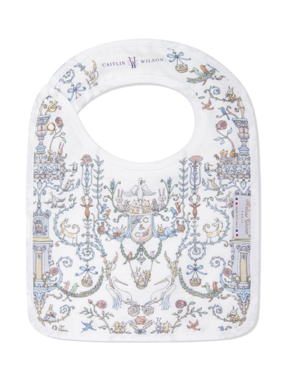 Bavaglino per neonati Atelier Choux bianco con stampa BI-CS-TDJ B-U ATELIER CHOUX PARIS KIDS 