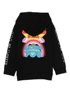Felpa per bambina Stella McCartney Kids nera con stampa a forma di cuore TX4B90 Z0453 961 STELLA McCARTNEY KIDS 