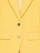 Blazer per bambina Elisabetta Franchi La Mia Bambina giallo con dettaglio logo EFGC0740GA022 2100 ElISABETTA FRANCHI KIDS 