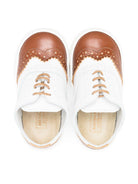 Brogues in pelle per bambino BabyWalker bianco con dettaglio traforato PB5275 WHITE/CAMEL BABYWALKER KIDS 