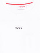 T-shirt per bambino Hugo Kids bianca con stampa con logo G00434 10P Hugo 