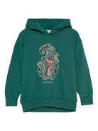 Felpa per bambino Etro Kids verde con cappuccio con motivo paisley GX4P10 Z3333 797 ETRO KIDS 