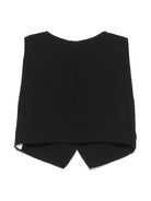Top per bambina Monnalisa nero con orlo asimmetrico 41E300 5303 0050 MONNALISA KIDS 